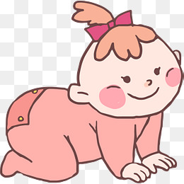 卡通可爱的女婴儿