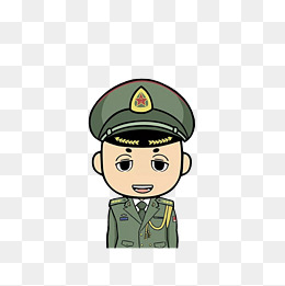 q版可爱的军人头像素材