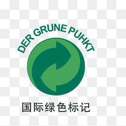 矢量卡通扁平化绿色材料标志