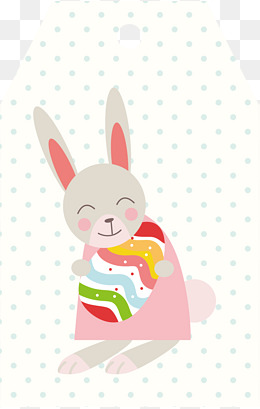 可爱微笑兔子吊牌