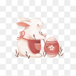 画彩蛋的小兔子设计