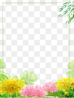 清新花朵装饰边框