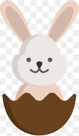 复活节微笑彩蛋兔子