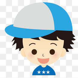 戴帽子的卡通男生