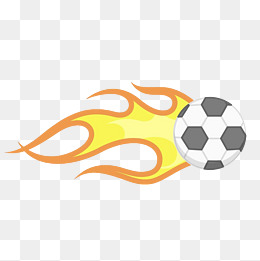 卡通炫酷火焰足球素材