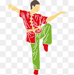 矢量卡通武术人物