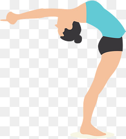 弯腰的瑜伽姿势素材图