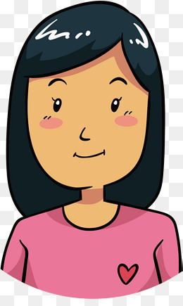 长发卡通微胖女孩
