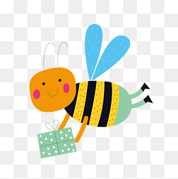 卡通矢量可爱蜜蜂