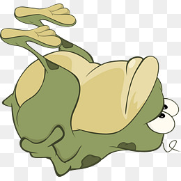 手绘卡通绿色青蛙