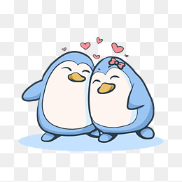 可爱手绘萌萌哒灰色小企鹅表情包咯咯咯素材图片免费