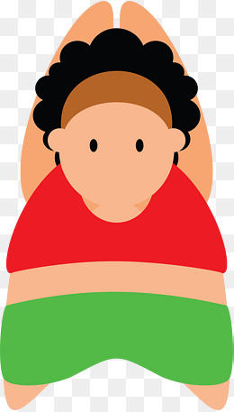 红衣卡通锻炼胖女孩