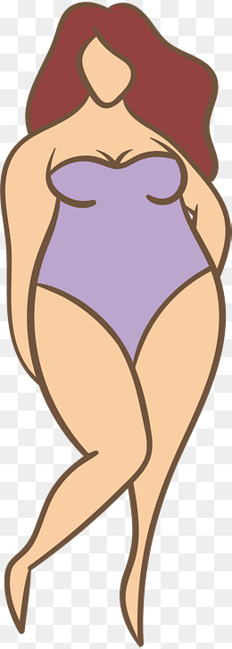 粉衣卡通肥胖女孩