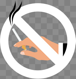 禁止吸烟的卡通男人
