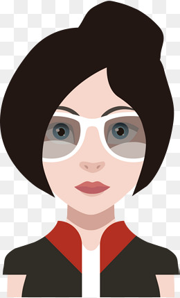 矢量图水彩卡通美女