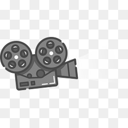 灰色卡通电影放映机