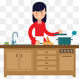 厨房做饭烹饪的妈妈