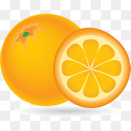 夏季水果卡通橙子