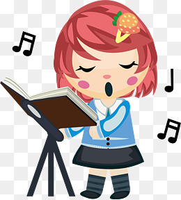 矢量唱歌女孩