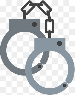 绿色卡通警察手铐