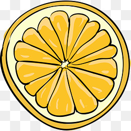 夏季水果卡通切片橙子