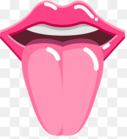 吐舌头矢量卡通粉色嘴巴