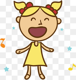 唱歌的小女孩png