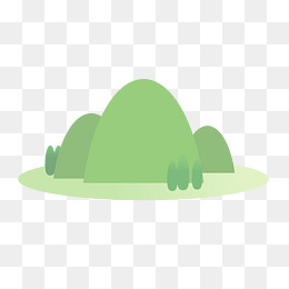 一座绿色的大山素材