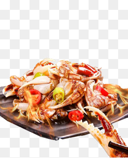 美味麻辣蟹钳png