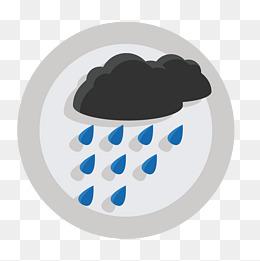 阴天风雨雨滴元素