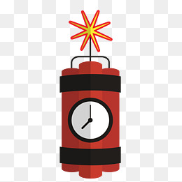 引爆炸弹卡通插画