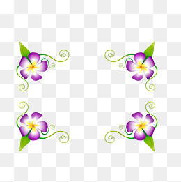 美丽花边矢量图下载