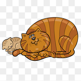 卡通手绘猫咪睡觉设计
