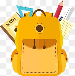 中小学生开学日整理书本的女孩