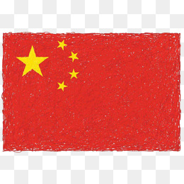 红色飘动的中国国旗