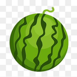 矢量卡通手绘夏日解暑西瓜免抠图png