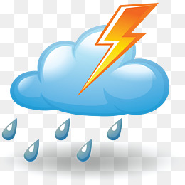 卡通雷阵雨矢量图下载