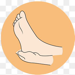 踝部矢量卡通迷你理疗