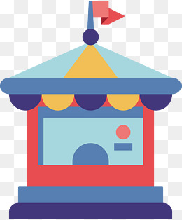 售票厅矢量插画png