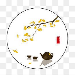 二十四节气中国风银杏树