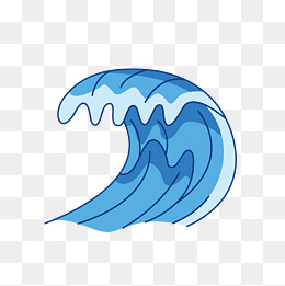 卡通海浪矢量图下载