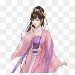 卡通手绘古代美女