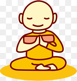 打坐的小男孩png免抠png插画