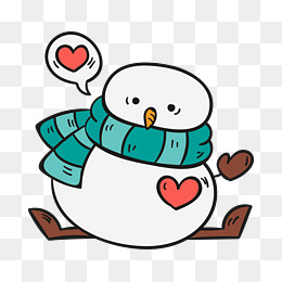 手绘蜡笔卡通画可爱叠叠高小黄鸭雪人png素材