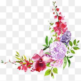 中国风水彩水墨桃花双鱼戏明月原创手绘免抠高清图