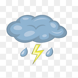 卡通雷阵雨矢量图下载