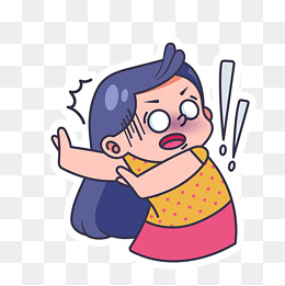 一个惊讶表情的女孩