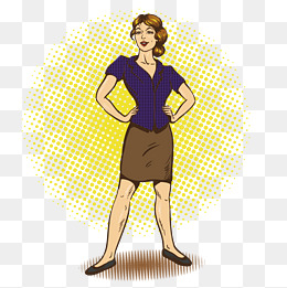 自信女人欧美卡通