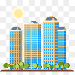 卡通楼房矢量图下载