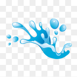 卡通水花矢量图下载